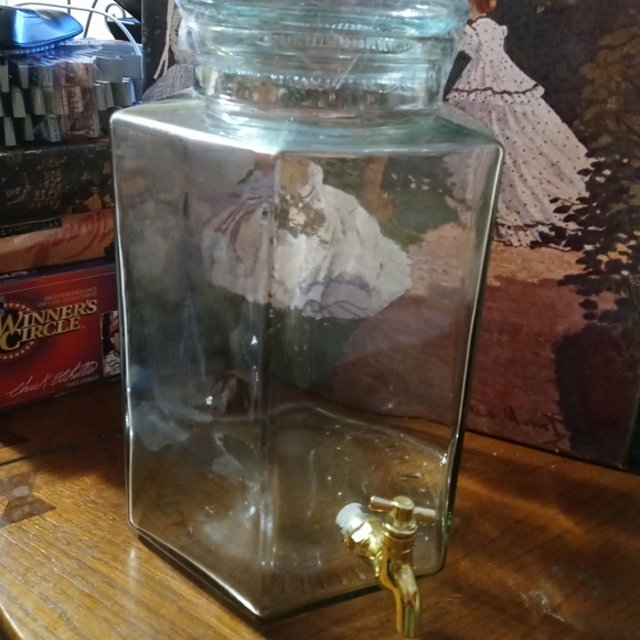 🇮🇹Italian Glass Beverage Dispenser w Lid. - Picture 12 of 12